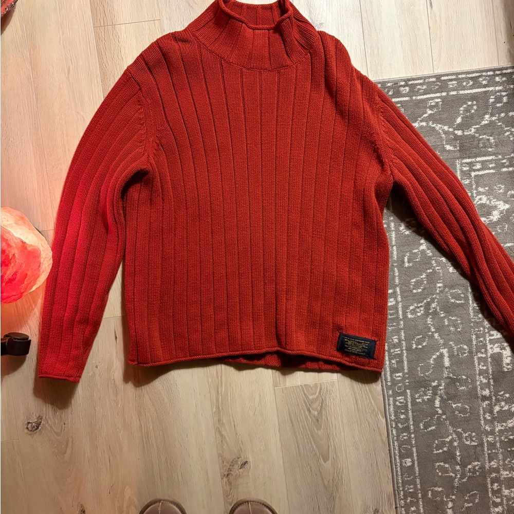 Ralph Lauren Women's Cowl Neck Sweater in Rich Red
